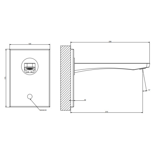 Смеситель для раковины Gessi Rilievo 59107#031 встраиваемый в стену хром (внешняя часть) - фото 2