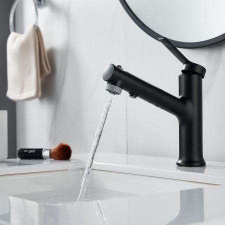 Смеситель Raffine F281H на раковину черный