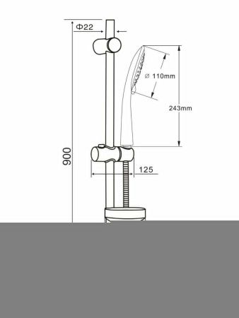 Душевой гарнитур Orange O-Shower OS905cr настенный хром