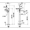 Смеситель Gessi Emporio Via tortona 24943#031 напольный хром