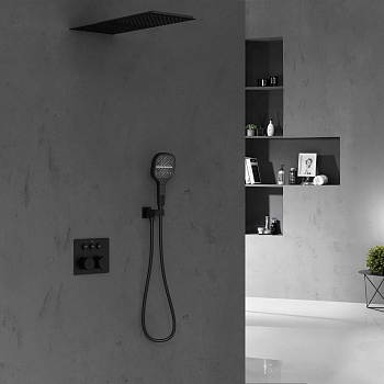Душевая система Vincea VSFW-401TMB встраиваемая в стену с термостатом