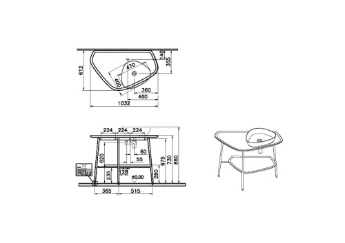Столешница Vitra Plural 62581 104x62x73 - фото 3