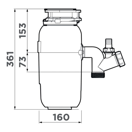Измельчитель пищевых отходов Omoikiri Nagare Light 4995057