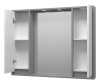 Зеркало-шкаф Brevita Balaton BAL-04100-01-01 100х80 подвесной цвет белый/серый