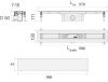 Душевой лоток Valsir Linea KIT LINEA 900 90х5 хром