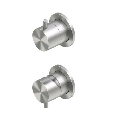 Смеситель QuadroDesign Source 12 47.00 AS настенный встраиваемый сталь шлифованная/брашированная