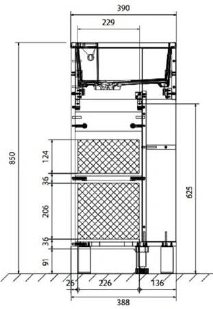 Тумба с раковиной 1MarKa Laura У85929 40х20 напольная цвет белый