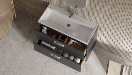 Тумба под раковину Velvex ORLANDO tnORL.100-232 100х40 напольная цвет серый