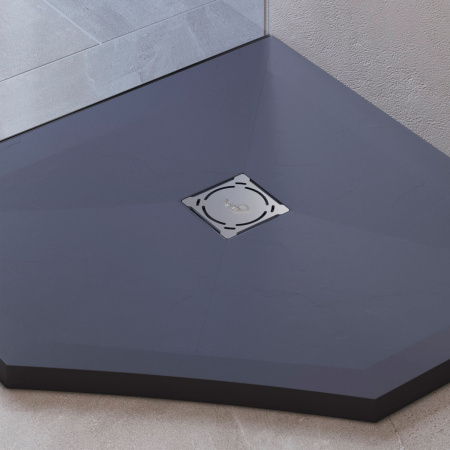 Душевой поддон из искусственного камня RGW Stone Tray (Стоун Трей) 16155100-02 100х100 серый без ножек