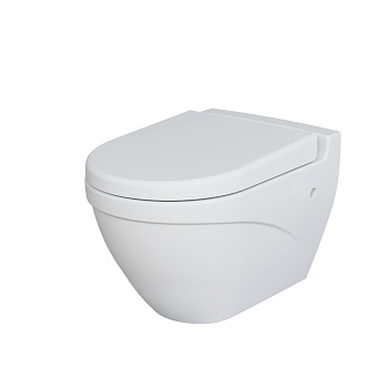 Унитаз подвесной Ambassador Nord 133T20101-132T20101 белый матовый с сиденьем микролифт