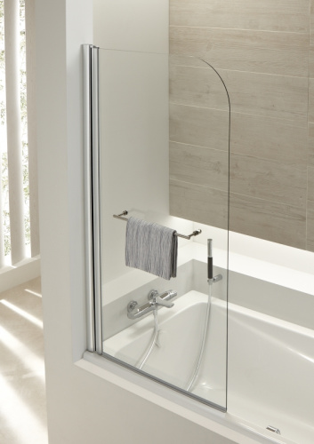 Душевая шторка на ванну Jacob Delafon Odeon Up E4932-GA 80x145 стекло прозрачное профиль хром ориентация универсальная - фото 2