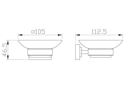 Мыльница с держателем Wonzon & Woghand Flat WW-9722