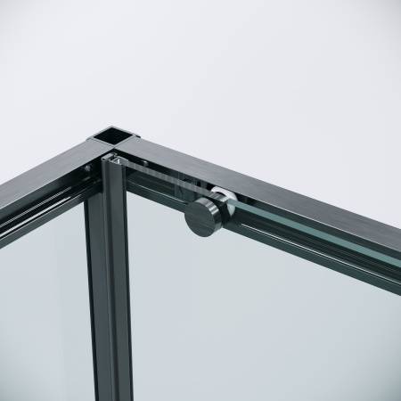 Боковая стенка Grossman Galaxy 200.K33.01.100.42.00 100x195 стекло прозрачное профиль графит сатин