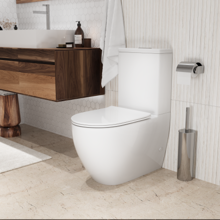 Унитаз напольный с бачком Grossman GR-4446BMS черный с сиденьем микролифт безободковый смыв торнадо