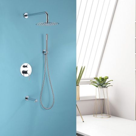 Душевая система Abber AF8817 встраиваемая в стену цвет хром