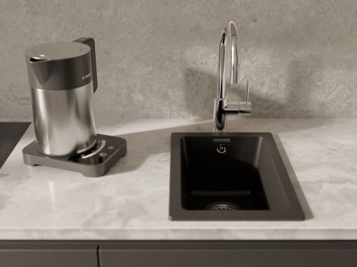 Кухонная мойка Rivelato BERKANA BK-25 nero 31х46 цвет черный - фото 5