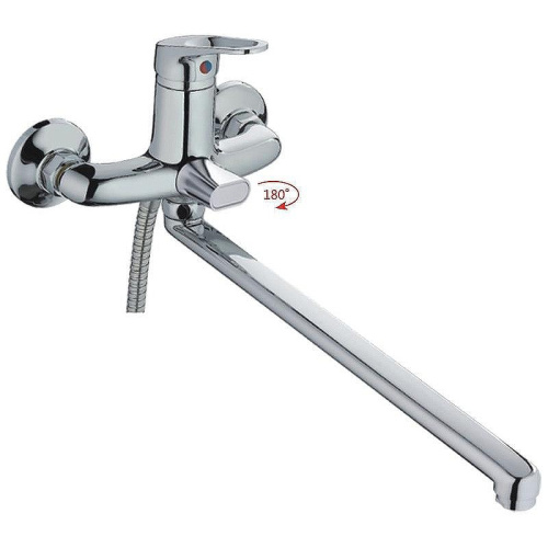 Cмеситель для ванны и душа Haiba HB2213 настенный хром - фото 2