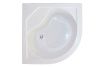 Душевой уголок Royal Bath BK RB90BK-C 90х90 стекло матовое профиль белый с поддоном