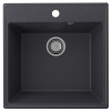 Кухонная мойка Ulgran Quartz Forte 505-08 51х51 цвет черный поверхность матовая