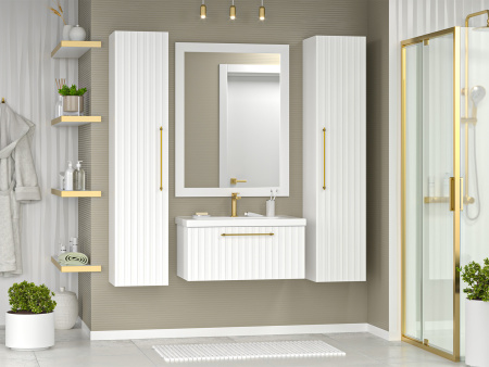 Тумба под раковину Brevita Alicante ALI-09080-0101Я 78х45х35 подвесная