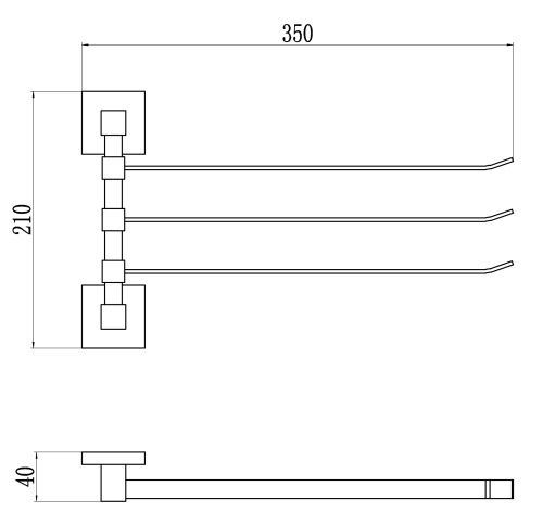 Полотенцедержатель Savol S-06503H - фото 2