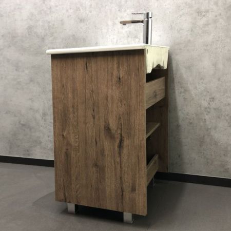 Тумба с раковиной Comforty Марио 00-00004155CF 60х50 напольная цвет коричневый