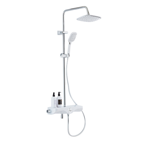 Душевая стойка Azario AZ-821 настенная цвет белый/хром