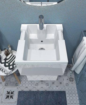 Тумба с раковиной 1MarKa Bumble Ц0000001480 40х30 напольная цвет белый