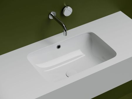 Раковина из сантехнического фарфора Ceramica Nova ELEMENT CN7018 50х40 встраиваемая цвет белый без отверстий под смеситель