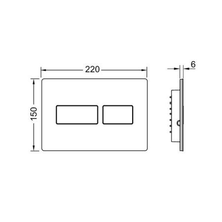 Клавиша смыва механическая Tece TECESolid 9240434 цвет нержавеющая сталь