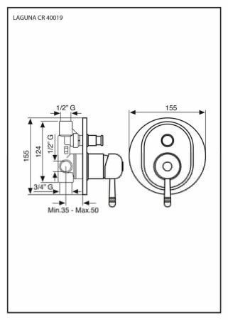 Смеситель Emmevi Laguna 40019/OR встраиваемый в стену золото
