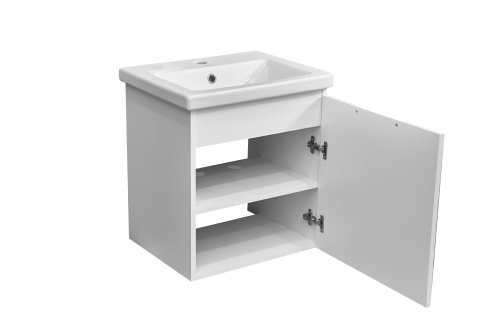 Тумба под раковину Stella Polar Норина SP-00000234 40х22х50 подвесная цвет белый - фото 4