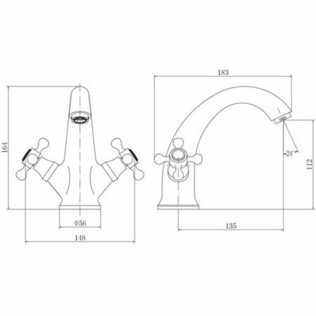 Смеситель Fashun A1019 на раковину хром