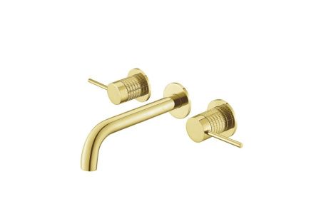 Смеситель для раковины Vincea Groove VBFW-4G1BG4 встраиваемый в стену золото