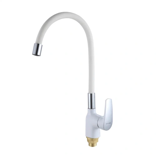 Смеситель для кухни Shevanik S443-1 на мойку белый - фото 2