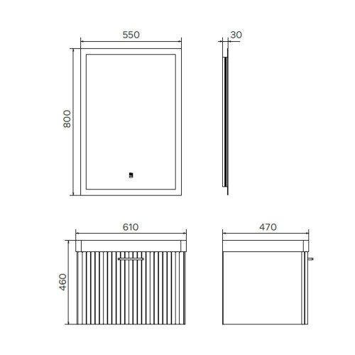 Тумба с раковиной Comforty 00-00021034CF 61x47x46 - фото 2