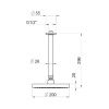 Верхний душ Webert Opera AC0940015PVC 20х20 хром