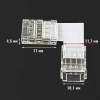 Коннектор угловой 4 контакта без провода для ленты SMD 10мм цветной SignImpress SI33947