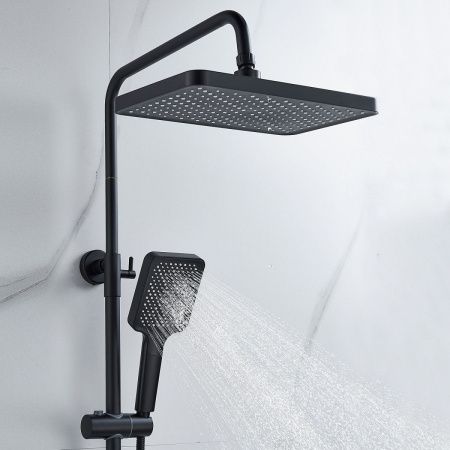 Душевая стойка Raffine F3699H настенная цвет черный
