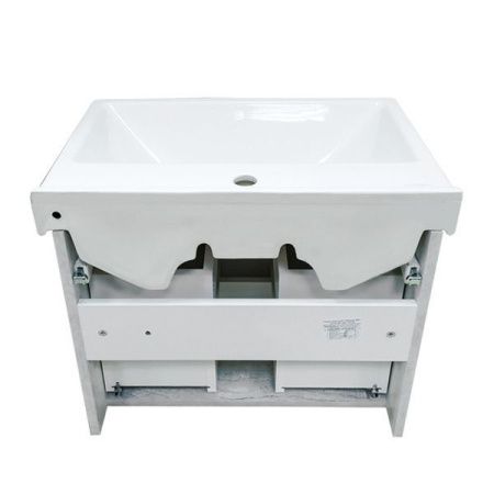 Тумба с раковиной Comforty Никосия 00004138879CF 60х40 подвесная цвет серый