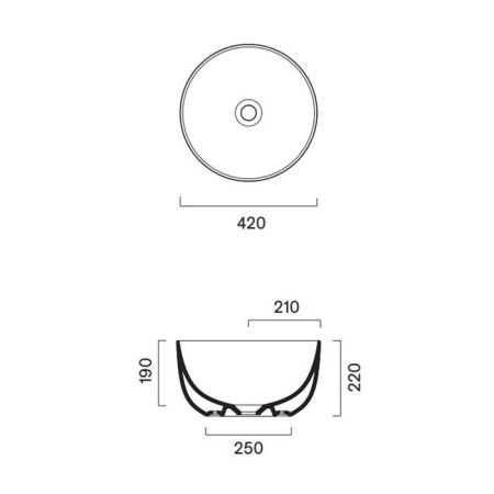 Раковина керамическая Catalano Sfera 523420001 40 см накладная цвет белый без отверстий под смеситель