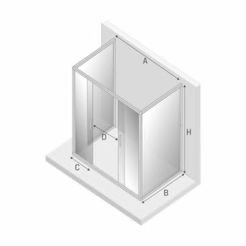 Душевой уголок New Trendy NEW CORRINA Chrome K-0485 150х90 стекло прозрачное профиль хром без поддона - фото 3