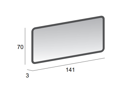 Зеркало с подсветкой Cezares 44994 140х70 подвесное