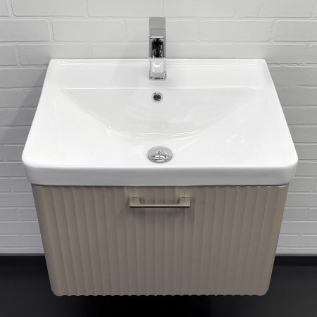 Тумба с раковиной Comforty Ангара 00-00021034CF 60х50 подвесная цвет бежевый