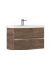 Тумба под раковину Velvex Mondi 308 акация темная 80х40 подвесная цвет коричневый