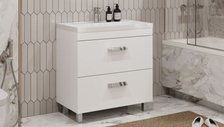 Тумба под раковину Velvex ORLANDO tnORL.80-211 80х40 напольная цвет белый