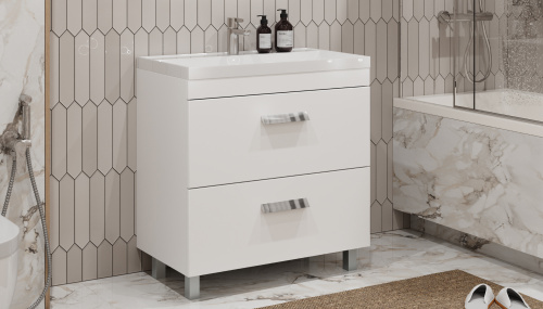 Тумба под раковину Velvex ORLANDO tnORL.80-211 80х45х80 напольная цвет белый - фото 3