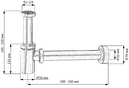 Сифон для раковины Creavit SF198S Сифон для раковины Creavit SF198S