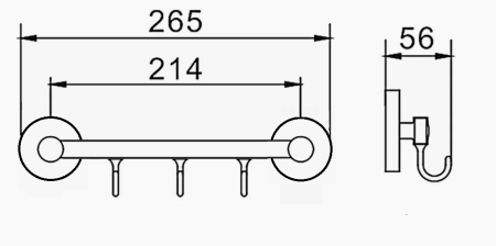 Крючок D-Lin D288111-3