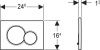 Клавиша смыва механическая Geberit Sigma20 115.882.KJ.1 цвет белый/хром